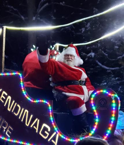 Fire Department float, ATV Christmas parade 2019